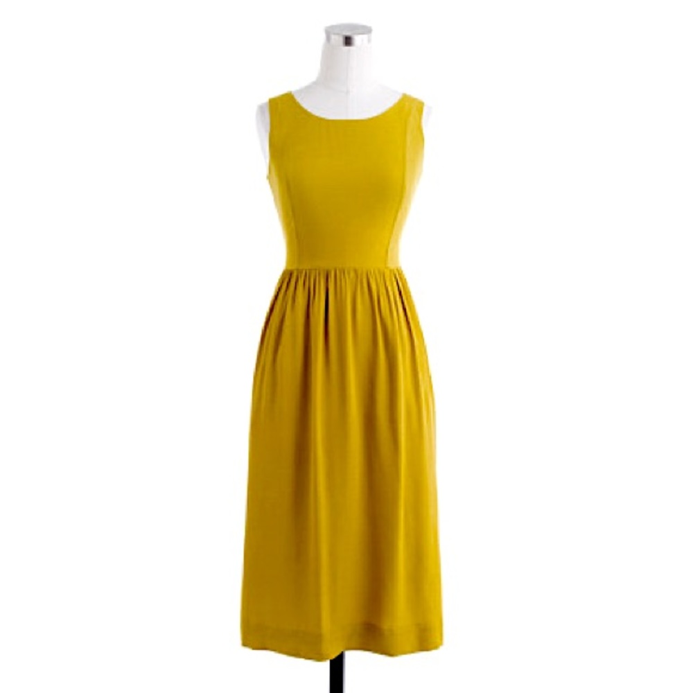 J.Crew Hilary mustard dress
